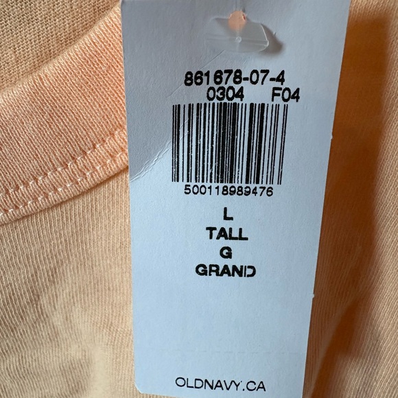 Old Navy EveryWear Graphic T-Shirt - Wild & Free - Apricot Wash - Large Tall - Picture 4 of 5